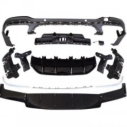 TUNING Diffusore estrattore paraurti posteriore MERCEDES GLC X253 SUV 2015 2016 2017 2018 2019 2020 2021 2022 SPORT 63 look, per pack AMG originale, argento