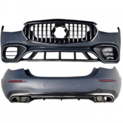 TUNING Bodykit kit estetico paraurti MERCEDES ClasseS W223, look AMG, 2020- look Sport S63 AMG 21, per sensori, no lavafari, griglia nera, per AMG pack originale