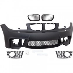 TUNING Paraurti anteriore BMW Serie1 E81 E82 E87 E88 3/5pt coupè cabrio, 2004 2005 2006 2007 2008 2009 2010 2011 , no sensori per lavafari, look Sport