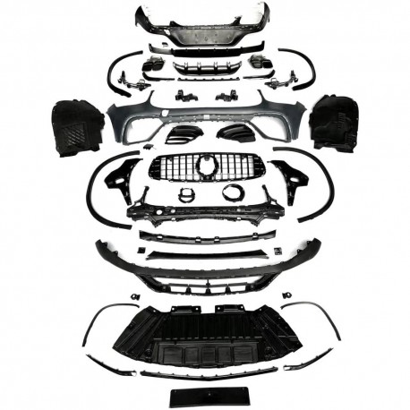 TUNING Bodykit kit estetico MERCEDES GLC C253 Coupè, 2017 2018 2019 look Sport S63 AMG 2020, no lavafari no sensori no SUV, per vetture con pack Amg originale