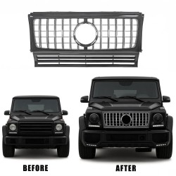 Calandra griglia radiatore anteriore TUNING MERCEDES ClasseG W463 89-15 look GT cromata nera