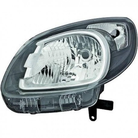 Faro fanale proiettore anteriore sinistro RENAULT KANGOO 07/2013-, nero H4 per regolazione elettrica