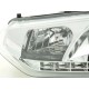 Set fari fanali proiettori anteriori TUNING per ALFA ROMEO 156 berlina Sportwagon 1997-06/2003 cromati con luce diurna DAYLINE DRL LED