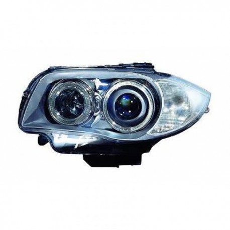Faro fanale proiettore anteriore XENON HID destro BMW Serie1 E87 E81 E82 E88, 03/2007-09/2011 HELLA D1S+H8 con motorino, no luce curva
