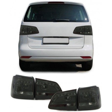 Set fari fanali posteriori TUNING per VW TOURAN 2010-2015 a LED fumè smoke