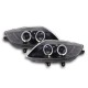 Set fari fanali proiettori anteriori TUNING BMW Z4 2003-2009 neri con anelli ANGEL EYES