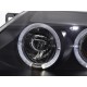 Set fari fanali proiettori anteriori TUNING BMW Z4 2003-2009 neri con anelli ANGEL EYES