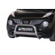 Bullbar anteriore OMOLOGATO NISSAN Juke 2010-2014 acciaio INOX mod Medium con marchio