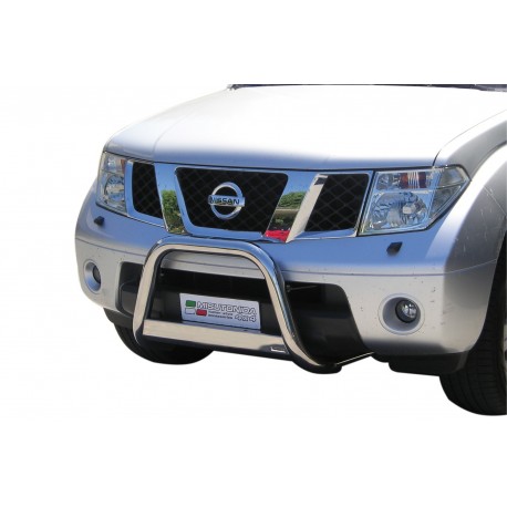 Bullbar anteriore OMOLOGATO NISSAN Pathfinder 2005-2010 acciaio INOX mod Medium