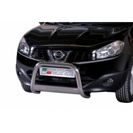 Bullbar anteriore OMOLOGATO NISSAN Qashqai 2010-2013 acciaio INOX mod Medium