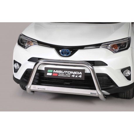 Bullbar anteriore OMOLOGATO TOYOTA Rav 4/Hybrid 2016- acciaio INOX mod Medium