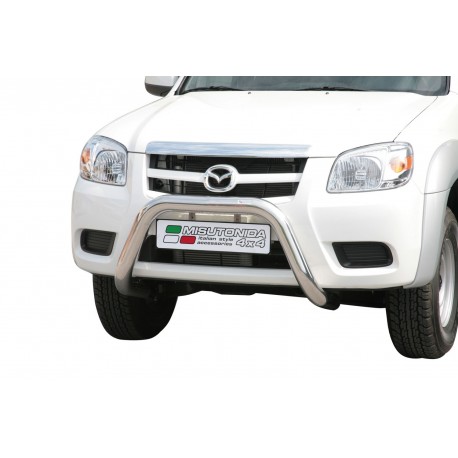 Bullbar anteriore OMOLOGATO MAZDA BT 50 D.C. 2009-2012 acciaio INOX mod Medium con marchio