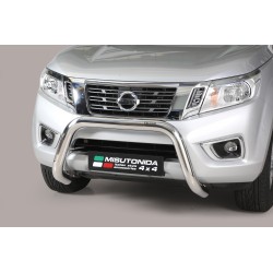 Bullbar anteriore OMOLOGATO NISSAN NP 300 Navara 2016- acciaio INOX mod Medium