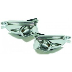Set fari fanali fendinebbia TUNING cromati lenticolari 3D MERCEDES CLK W208 1996-2000, SLK R170 1996-2004 e Classe E W210 1999-2002