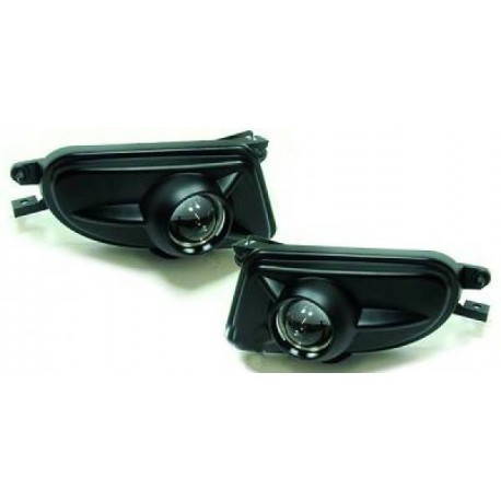 Set fari fanali fendinebbia TUNING neri lenticolari 3D MERCEDES CLK W208 1996-2000, SLK R170 1996-2004 e Classe E W210 1999-2002