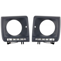 Set luci diurne DRL LED TUNING MERCEDES ClasseG W463 con profilo supporto fari look AMG G63 1989 1990 1991 1992 1993 1994 1995 1