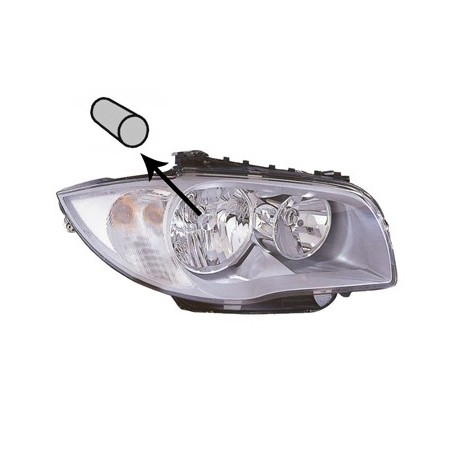 Faro fanale proiettore anteriore destro BMW Serie1 E87 E81 E82 E88, 03/2007 2008 03/2009 TYC DEPO lampade H7+H7