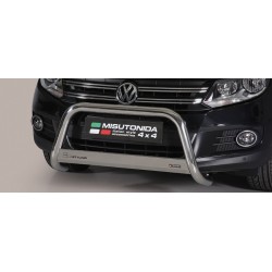 Bullbar anteriore OMOLOGATO VOLKSWAGEN Caddy 2003 2004 2005 2006 2007 2008 2009 2010 acciaio INOX mod Medium con marchio