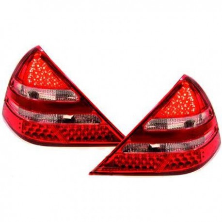 Set fari fanali posteriori TUNING MERCEDES SLK R170 1996-2004 a LED rossi cromati