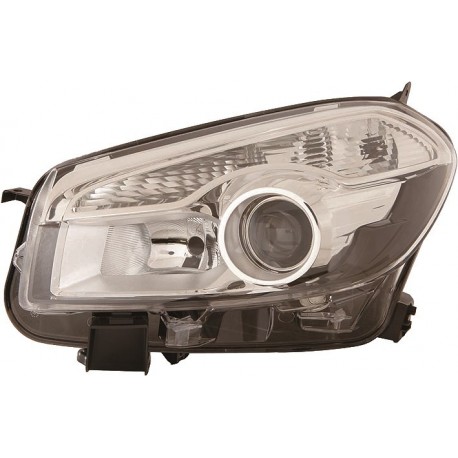 Faro fanale proiettore anteriore XENON HID destro NISSAN QASHQAI 05/2010 2011 2012 11/2013 D1S+H7 per regolazione elettrica