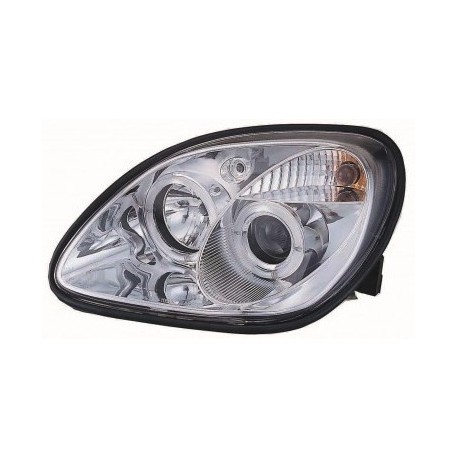Set fari fanali proiettori anteriori TUNING MERCEDES SLK R170 1996-2004 ANGEL EYES chrome H1+H1