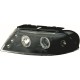 Set fari fanali proiettori anteriori TUNING VW PASSAT 3BG 2000-2005 neri con anelli ANGEL EYES e tre LED