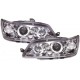 Set fari fanali proiettori anteriori TUNING per PEUGEOT 306, 1993-04/1997 cromati con anelli ANGEL EYES