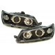 Set fari fanali proiettori anteriori TUNING per PEUGEOT 306, 1993-04/1997 neri con anelli ANGEL EYES
