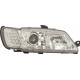 Set fari fanali proiettori anteriori TUNING per PEUGEOT 306, 05/1997-2001 cromati con luci diurne DRL LED DAYLINE e freccia LED