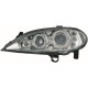 Set fari fanali proiettori anteriori TUNING per RENAULT MEGANE tutte 03/1999-10/2002, cromati con anelli ANGEL EYES