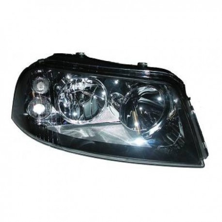 Faro fanale proiettore anteriore sinistro VW SHARAN e SEAT ALHAMBRA 07/2000-09/2010 nero, H1+H7 con motorino