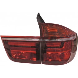 Set fari posteriori TUNING BMW X5 E70 07-10 LED rossi chiari Lightbar
