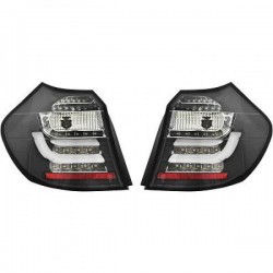 BMW Serie1 E87 2004-2007 set fari fanali posteriori TUNING neri  LED freccia stop posizione  LIGHTBAR