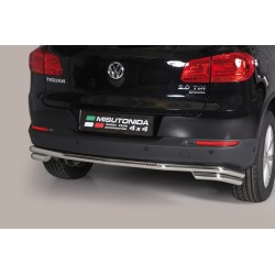 Barra tubo protezione posteriore SUV Compact VW Tiguan 2011-2015 diam 50mm acciaio inox anche nero opaco