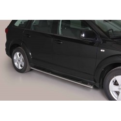 Coppia set pedane protezione sottoporta laterali TUNING SUV Fiat Freemont mod Grand ovali acciaio inox anche nero opaco