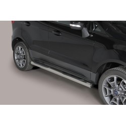 Coppia set pedane protezione sottoporta laterali TUNING SUV Ford Ecosport 2014-2018 mod Grand acciaio inox anche nero opaco