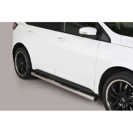 Coppia set pedane protezione sottoporta laterali TUNING SUV Ford Edge 2016- mod Grand acciaio inox anche nero opaco