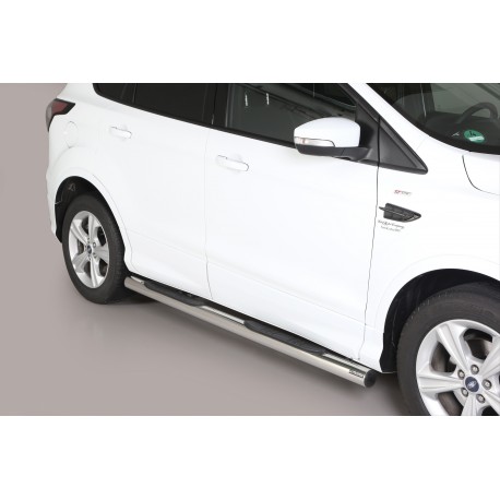 Coppia set pedane protezione sottoporta laterali TUNING SUV Ford Kuga 2017-2020 mod Grand acciaio inox anche nero opaco