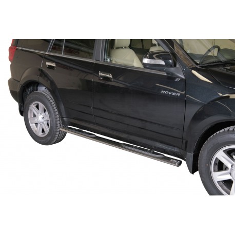 Coppia set pedane protezione sottoporta laterali TUNING SUV Great Wall Hover 2010- mod Grand ovali acciaio inox anche nero opaco