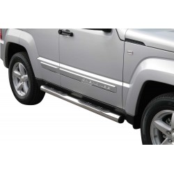 Coppia set pedane protezione sottoporta laterali TUNING SUV Jeep Cherokee 2008-2013 mod Grand acciaio inox anche nero opaco