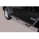Coppia set pedane protezione sottoporta laterali TUNING SUV Jeep Wrangler 2011-2018 mod Design ovale acciaio inox anche nero opaco