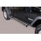 Coppia set pedane protezione sottoporta laterali TUNING SUV Jeep Wrangler 2011-2018 mod Grand acciaio inox anche nero opaco