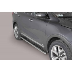 Coppia set pedane protezione sottoporta laterali TUNING SUV Kia Sorento 2015-2020 mod Grand ovali acciaio inox anche nero opaco