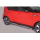 Coppia set pedane protezione sottoporta laterali TUNING SUV Kia Soul 2014-2018 mod Design ovale acciaio inox anche nero opaco