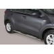 Coppia set pedane protezione sottoporta laterali TUNING SUV Kia Sportage 2016- mod Design ovale acciaio inox anche nero opaco