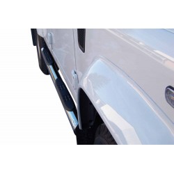 Coppia set pedane protezione sottoporta laterali TUNING SUV Land Rover Defender 110 mod Grand acciaio inox anche nero opaco
