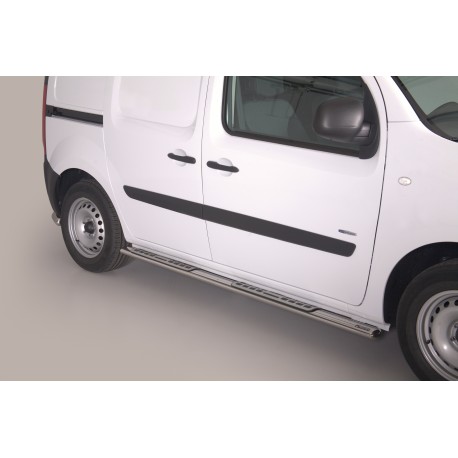 Coppia set pedane protezione sottoporta laterali TUNING SUV Mercedes Citan 2012-2021 mod Design ovale acciaio inox anche nero opaco