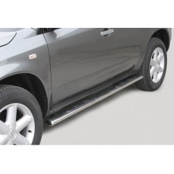 Coppia set pedane protezione sottoporta laterali TUNING SUV Nissan Murano 2005-2008 mod Grand ovali acciaio inox anche nero opaco