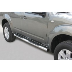 Coppia set pedane protezione sottoporta laterali TUNING SUV Nissan Pathfinder 2005-2011 mod Grand acciaio inox anche nero opaco