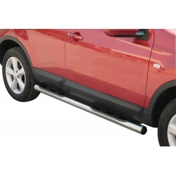 Coppia set pedane protezione sottoporta laterali TUNING SUV Nissan Qashqai 2007-2010 mod Grand acciaio inox anche nero opaco